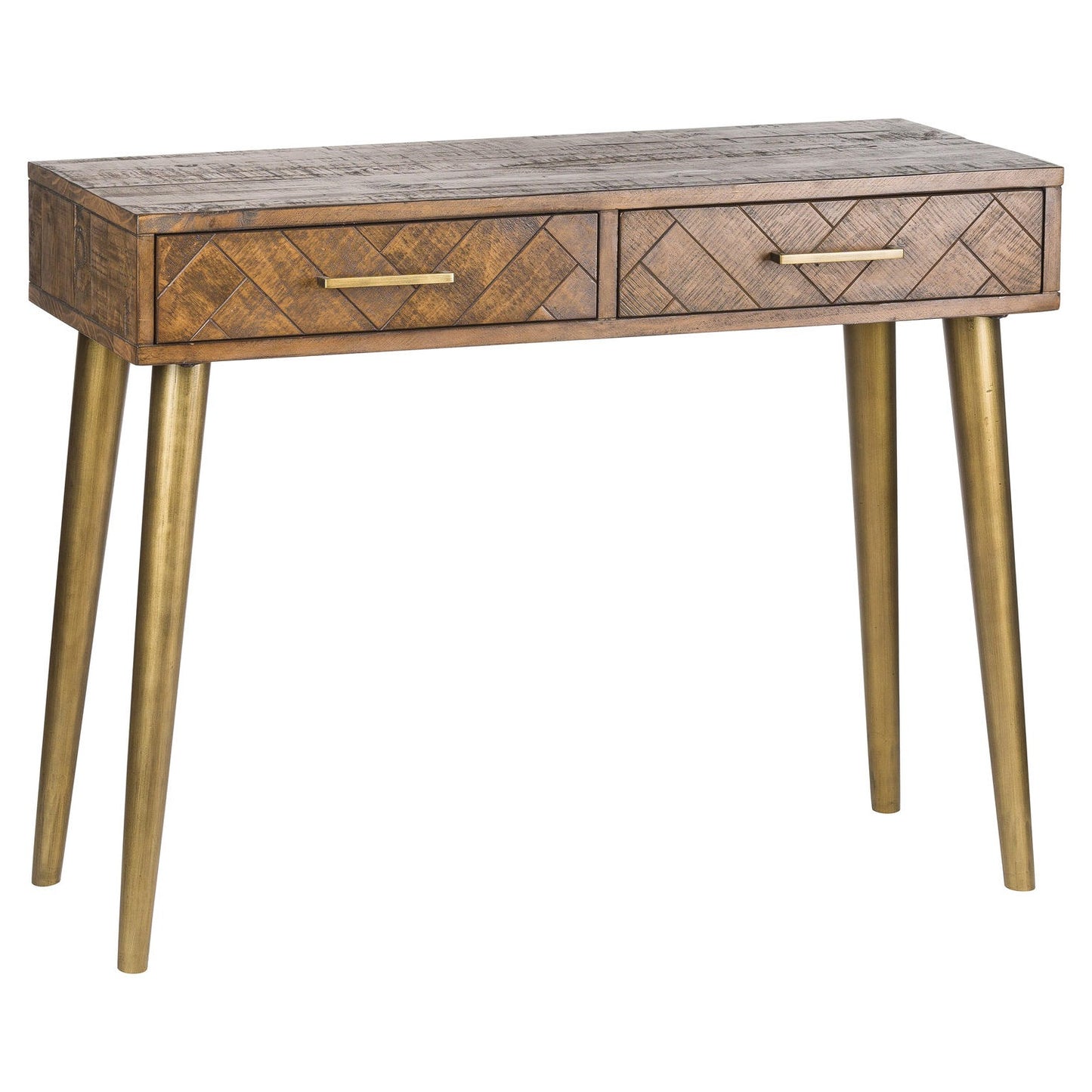 Havana Gold Drawer Console Table - Gold - BeautyTables