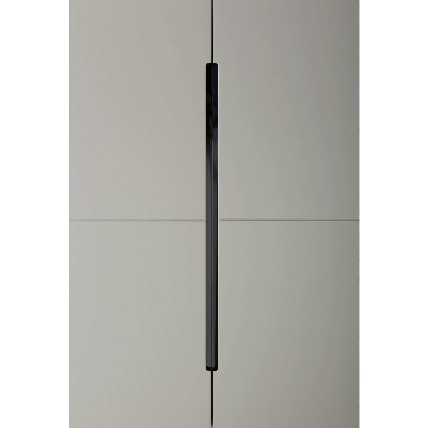 Alberto Two Door High Sideboard Grey with Black Chrome Frame