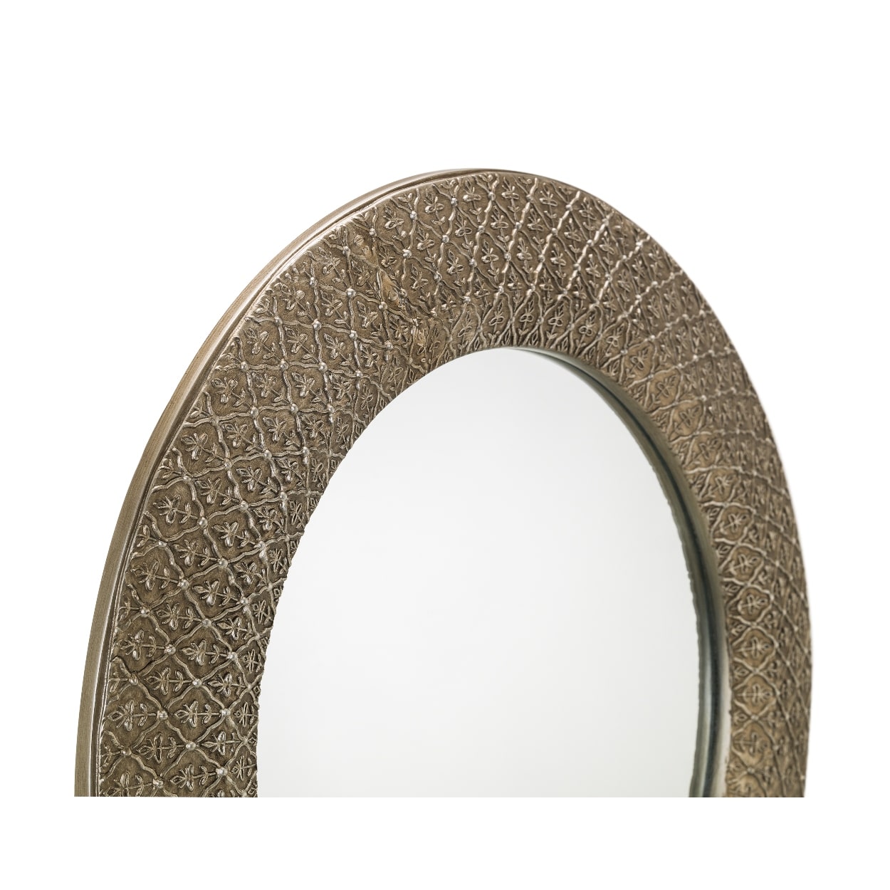 Cadence Round Pewter Wall Mirror