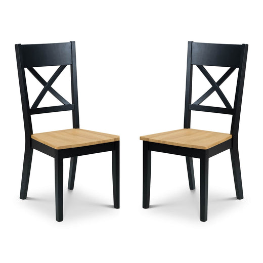 Hockley Dining Chair - Black & Oak (Set of 2)