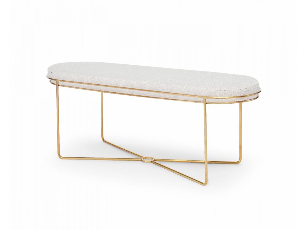 Finn Metal Frame Ottoman Stool