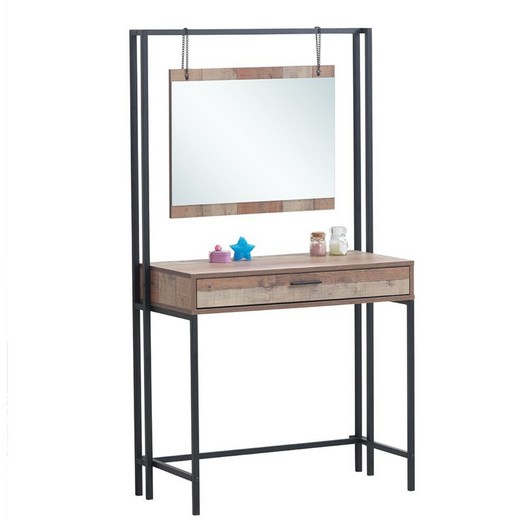 Stretton Industrial Dressing Table With Mirror