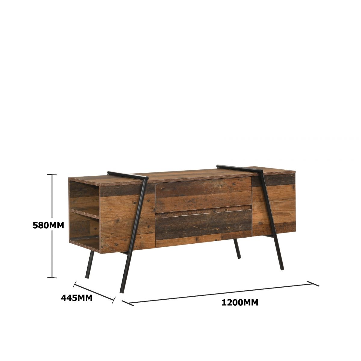Abbey Rustic Industrial TV Unit