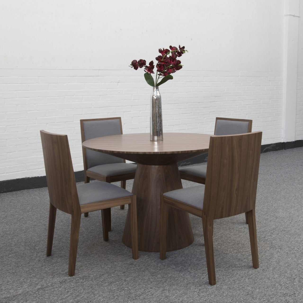 Lotus Round Dining Table - Black