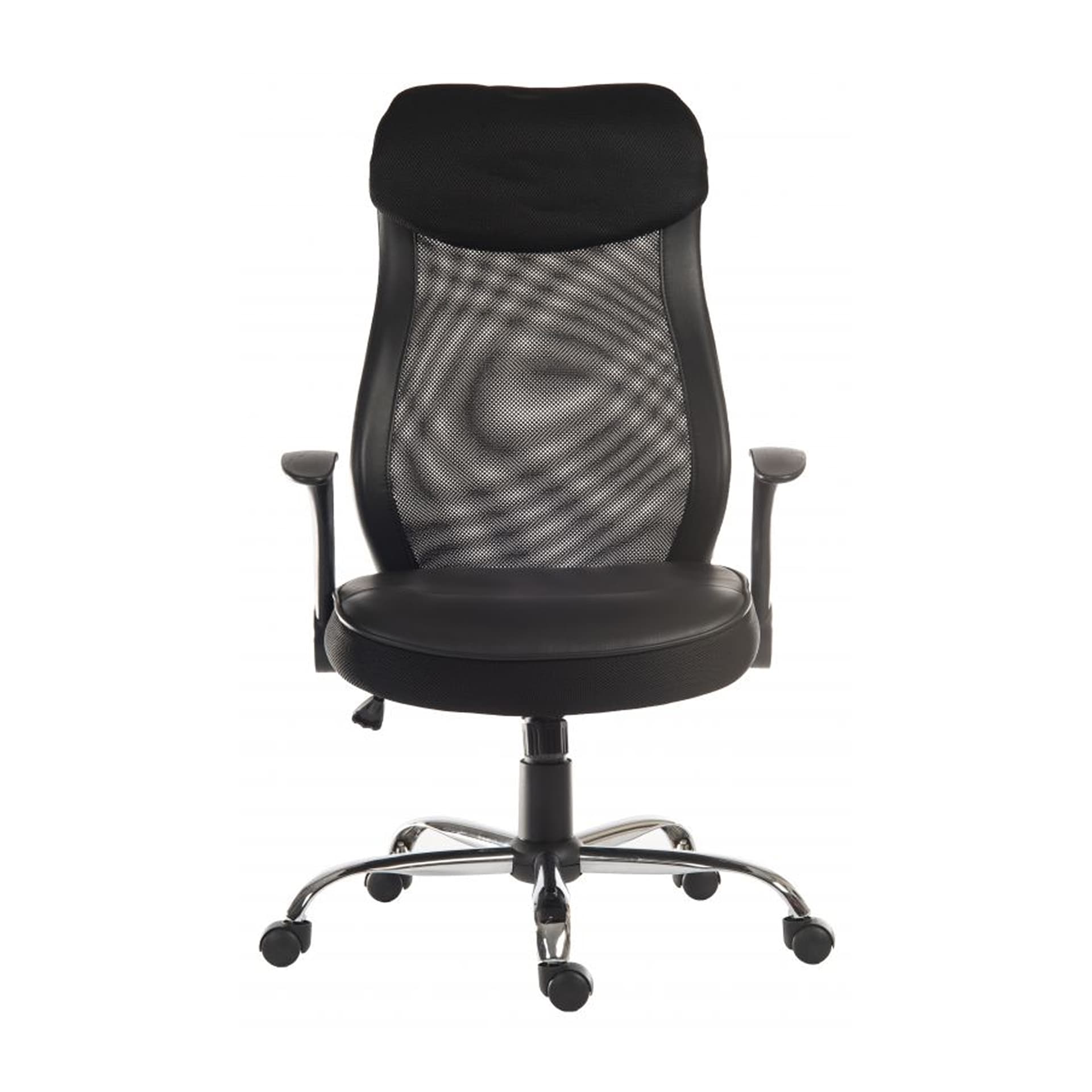 product picture of the office chair with mesh curved high back and armrests 
