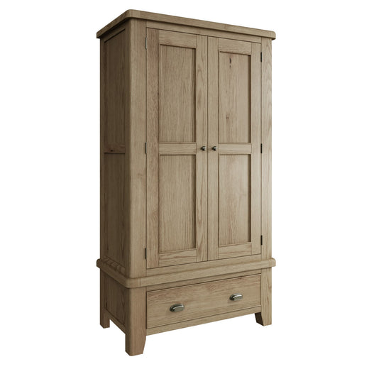 Edale Oak 2 Door 1 Drawer Wardrobe