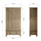 2 Door 1 Drawer wardrobe is shown from 2 sides with dimension details