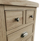 Close view on the drawers cup and knob handles with antique effect