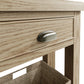 Close view on the drawer handle with antique effect