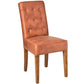 Tan Faux Leather Dining Chair - BeautyTables