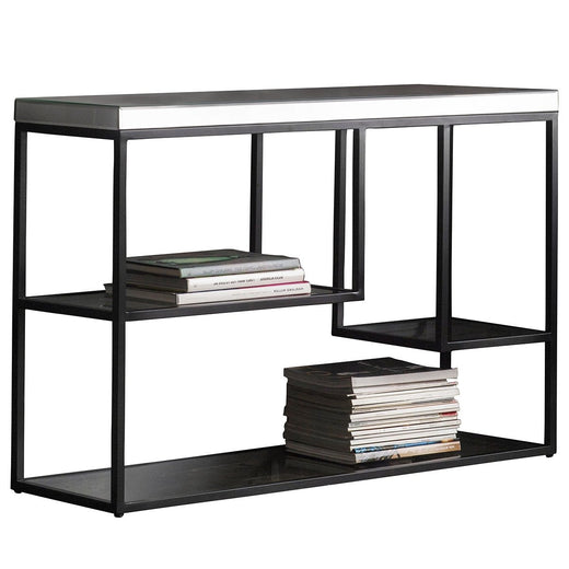 Mozart Mirrored Console Table - Black