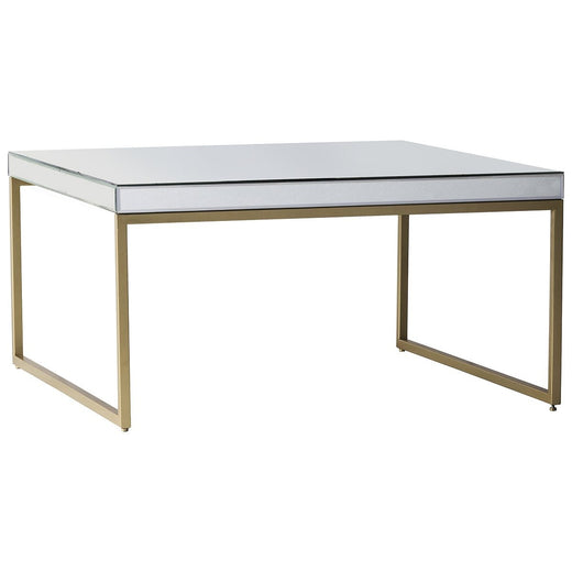 Mozart Square Mirrored Coffee Table - Champagne