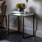 Mozart Mirrored Side Table - Black