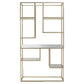 Mozart Mirrored Open Display Unit - Champagne