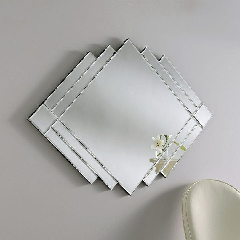 Overlapping Diamond Wall Mirror - Made To Order 