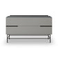 Alberto Two Drawer Low Sideboard Grey with Black Chrome Frame