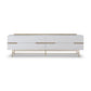 Alberto Four Drawer Low Sideboard White with Brass Frame