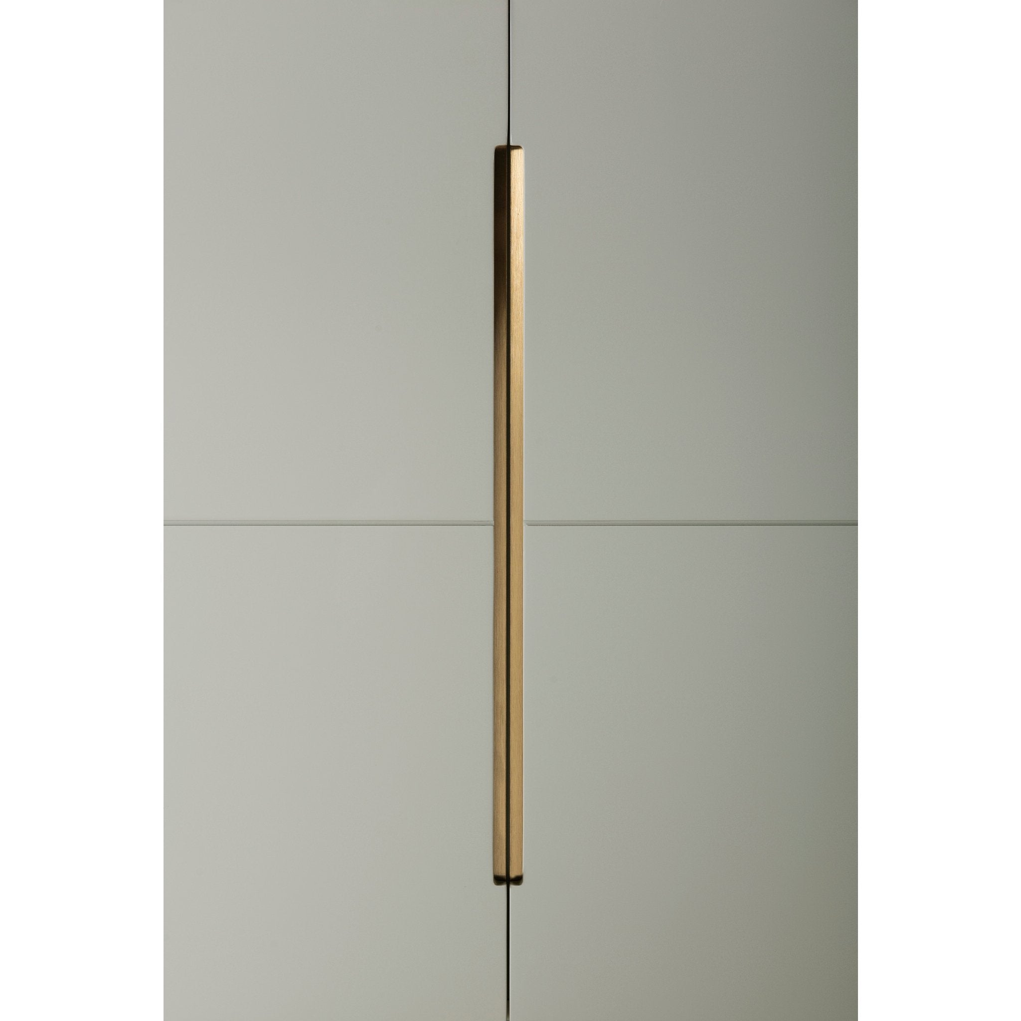 Alberto Two Door High Sideboard Grey with Brass Frame