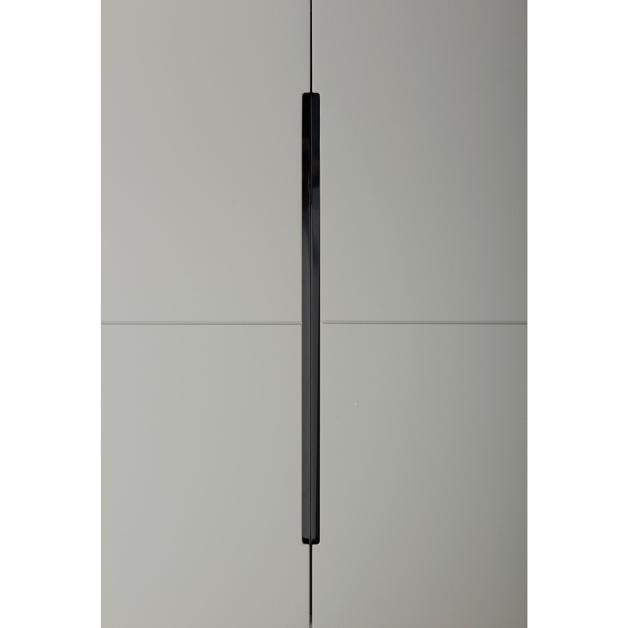 Alberto Two Door High Sideboard Grey with Black Chrome Frame