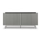 Alberto Four Door High Sideboard Grey with Black Chrome Frame