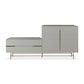 Alberto Combination Sideboard Grey with Brass Frame