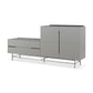 Alberto Combination Sideboard Grey with Black Chrome Frame
