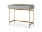 Alberto Dressing Table Grey with Brass Frame