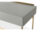 Alberto Dressing Table Grey with Brass Frame