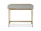 Alberto Dressing Table Grey with Brass Frame