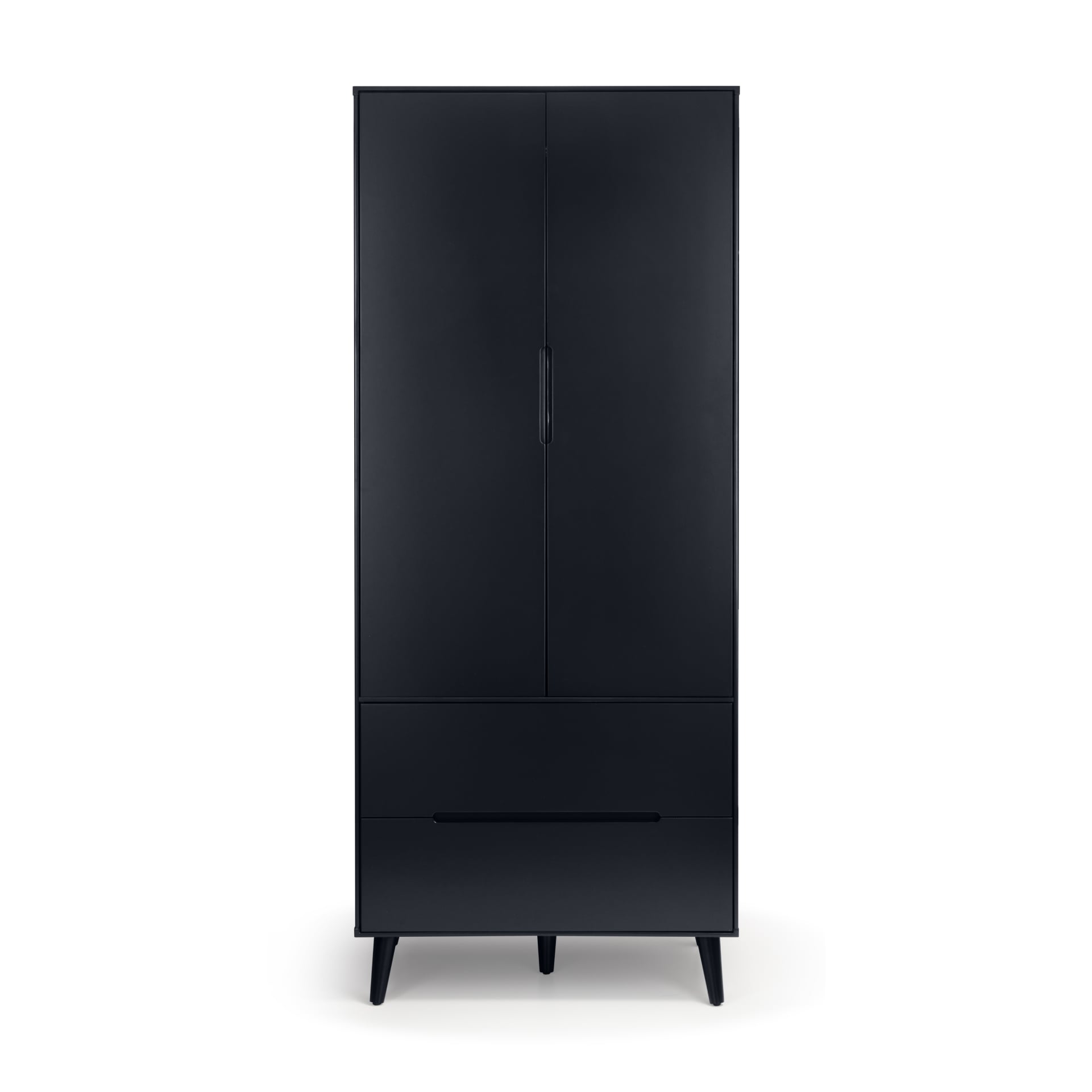 Front look on black combination wardrobe