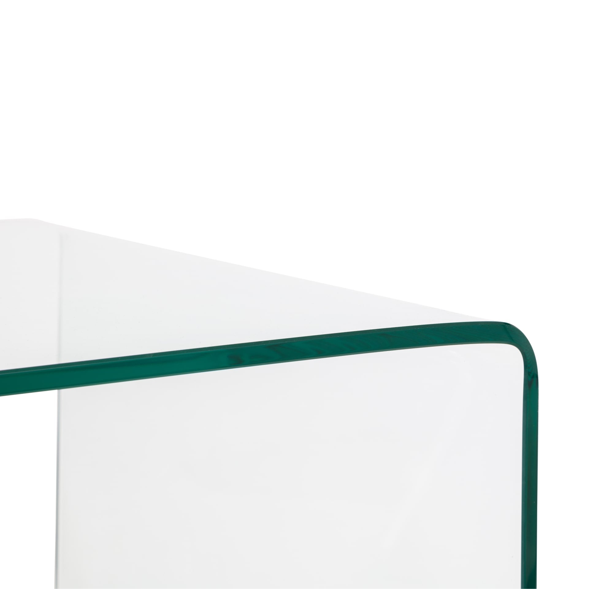 Edges, thickness and surfaces of the tempered glass console table