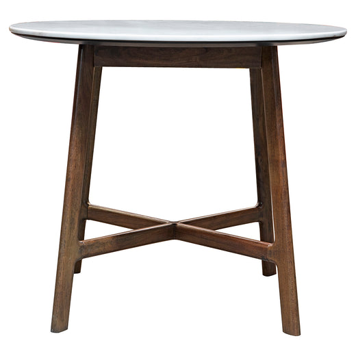 Andalusia Round White Marble Top Dining Table