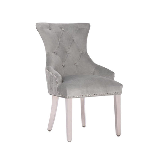 Valentina Light Grey Velvet Dining Chair - Set of 2