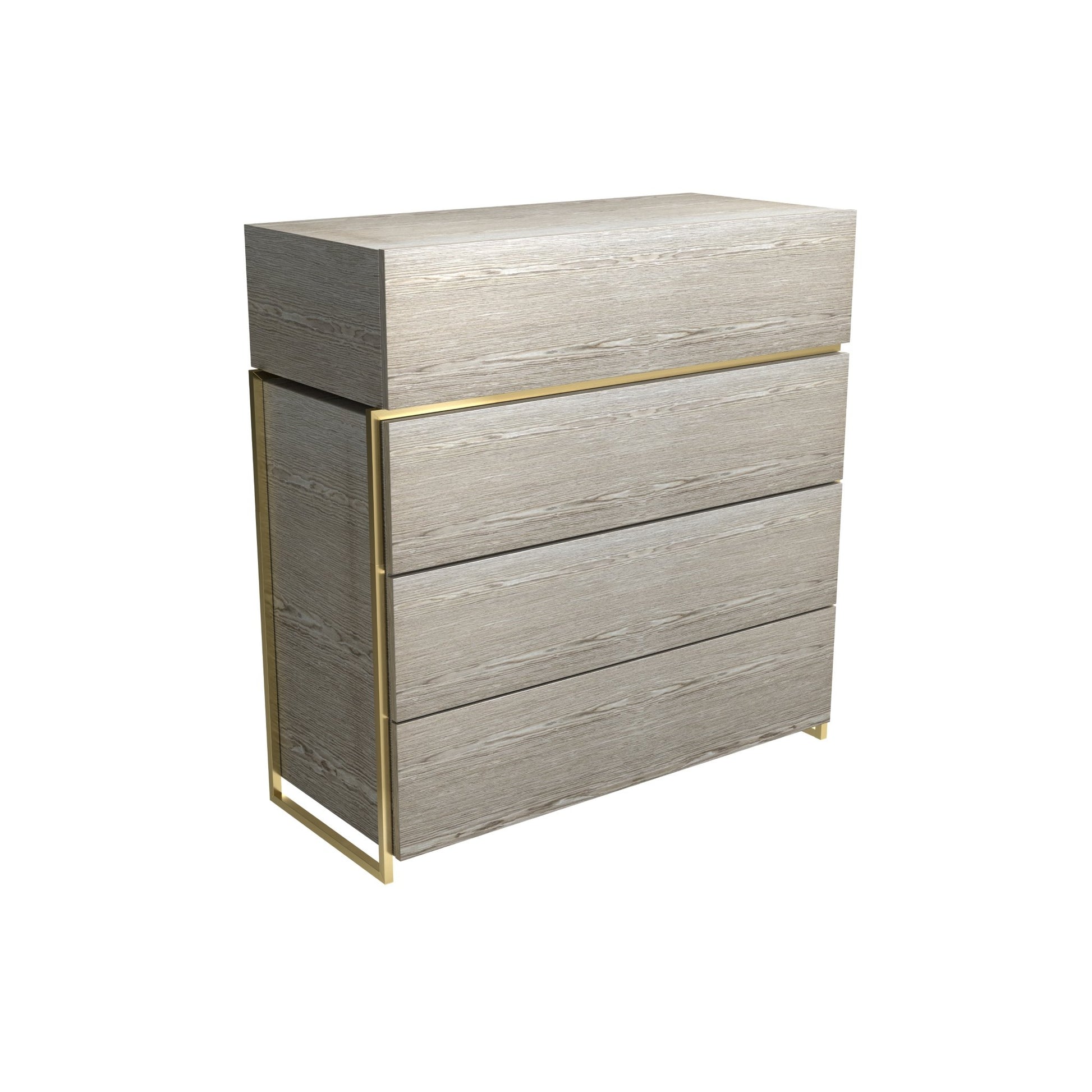 Federico Four Drawer Chest - Oak