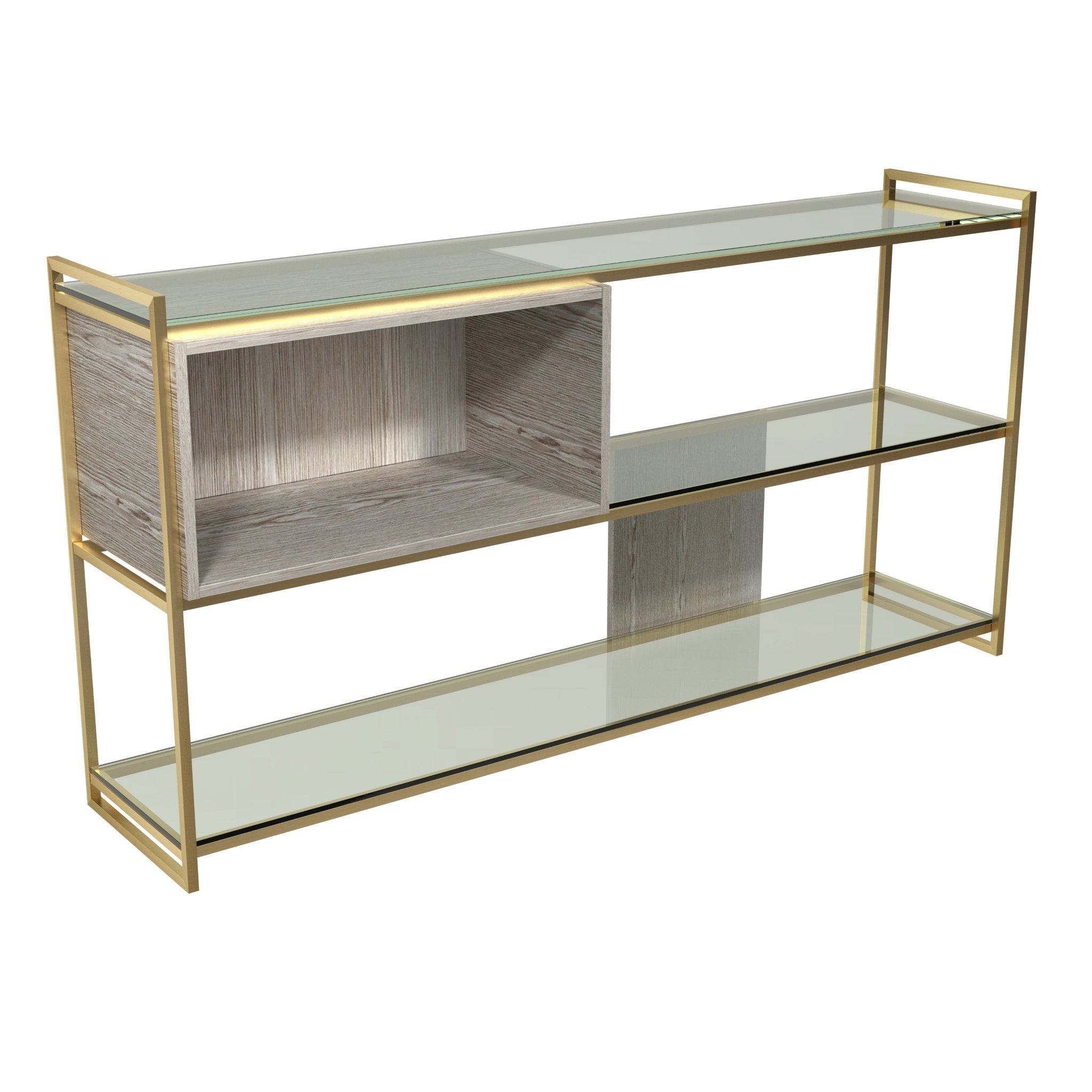 Federico Low Bookcase - Oak