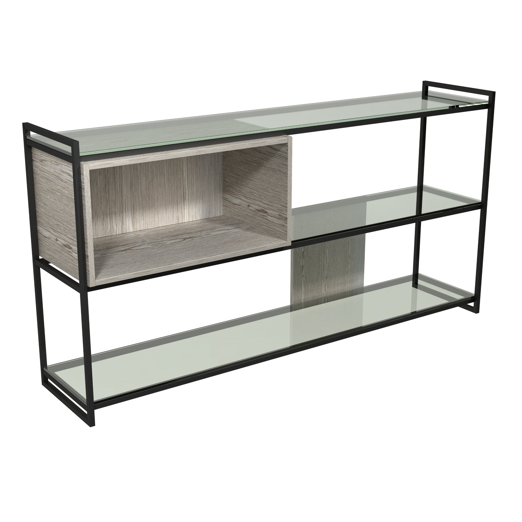 Federico Low Bookcase - Oak