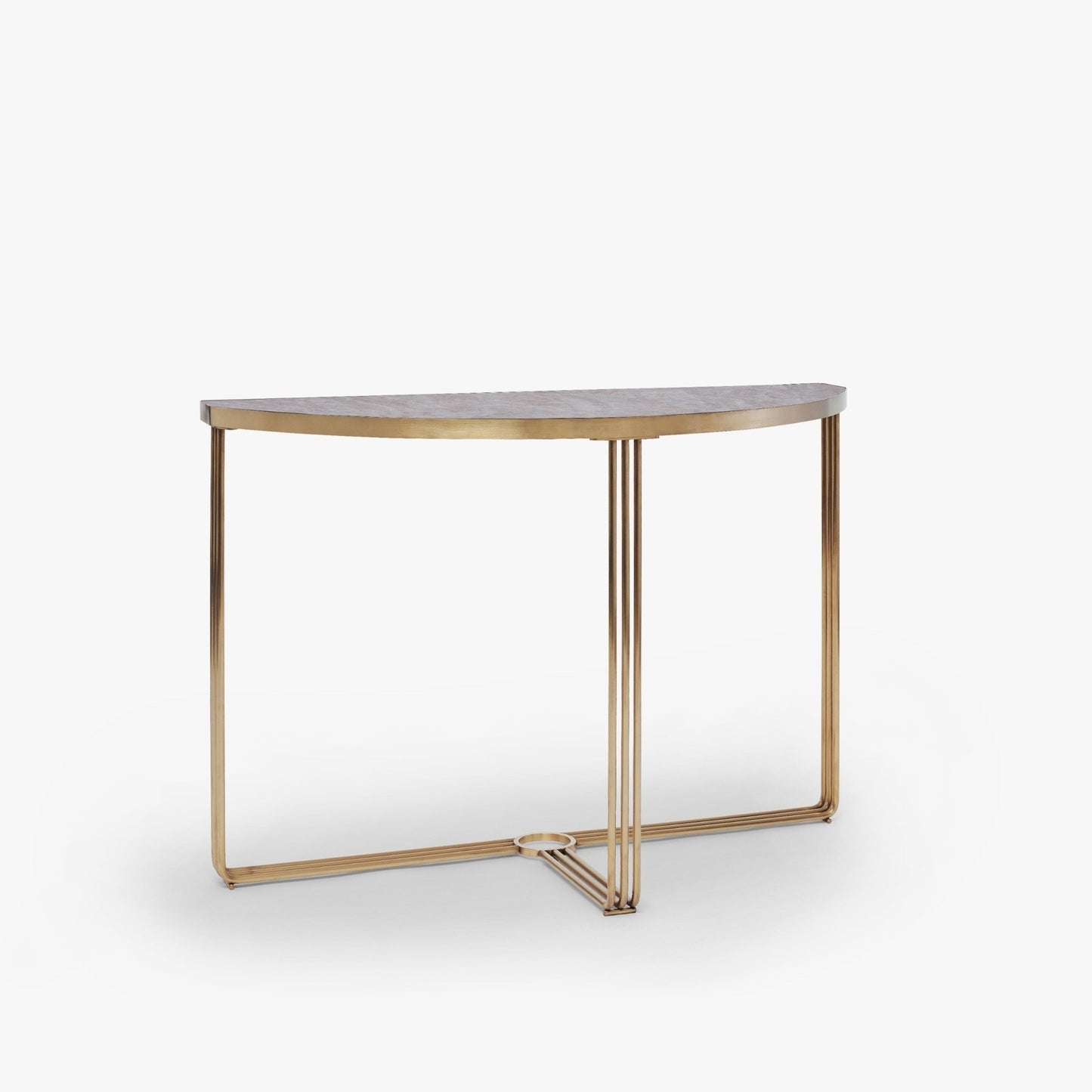 Finn Half Moon Metal Console Table