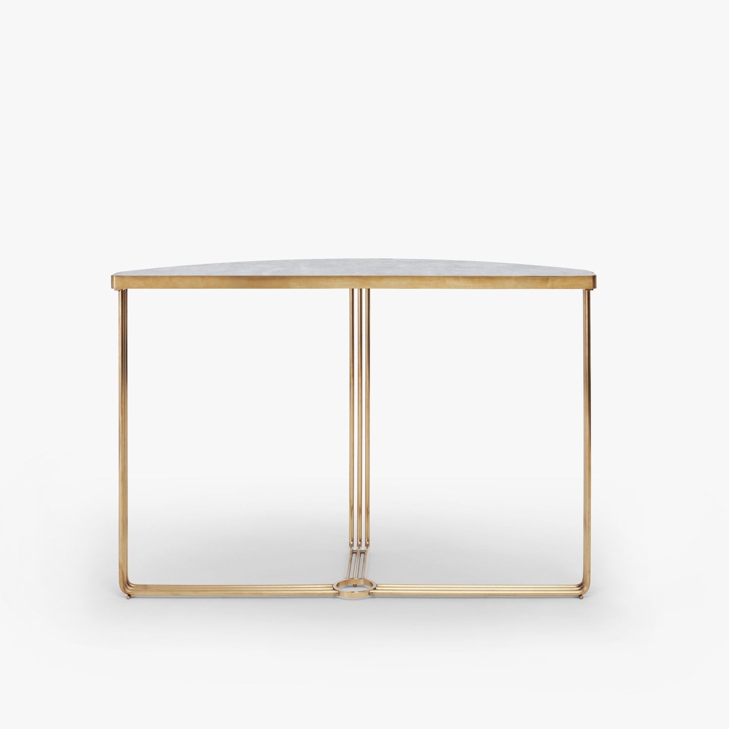 Finn Half Moon Metal Console Table