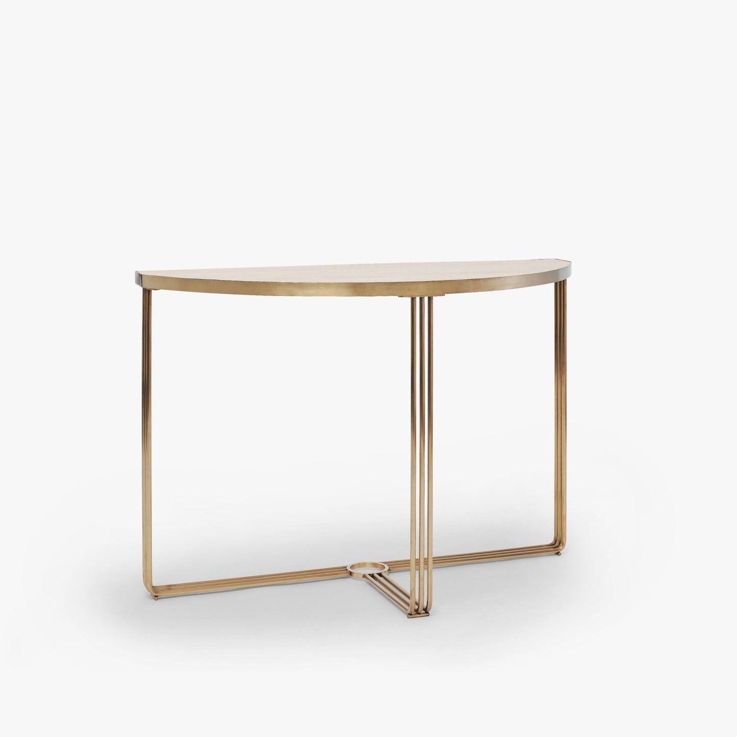 Finn Half Moon Metal Console Table