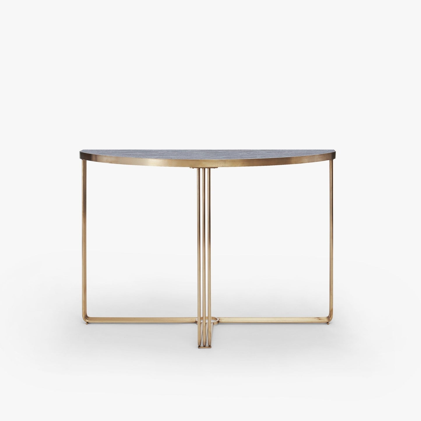 Finn Half Moon Metal Console Table