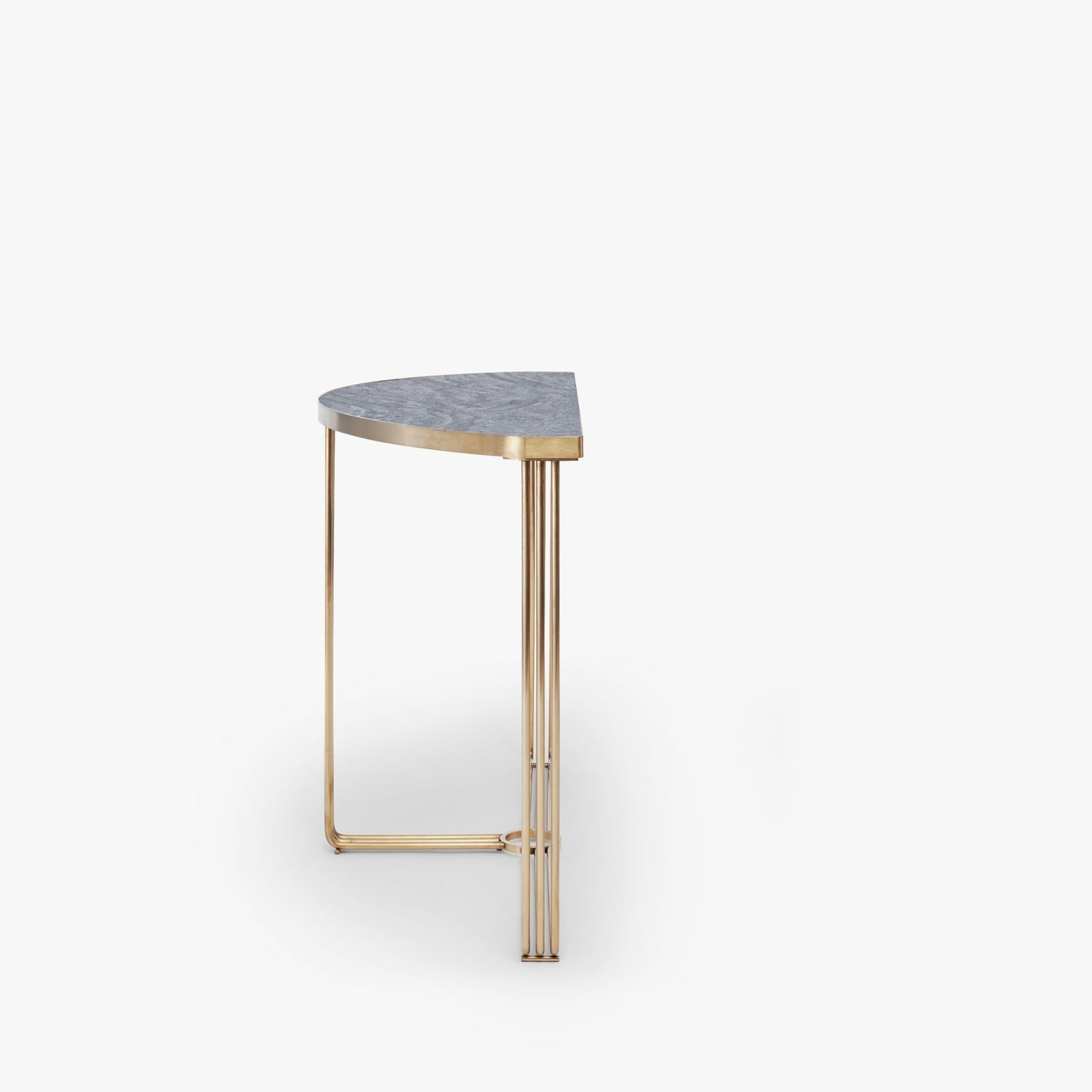 Finn Half Moon Metal Console Table