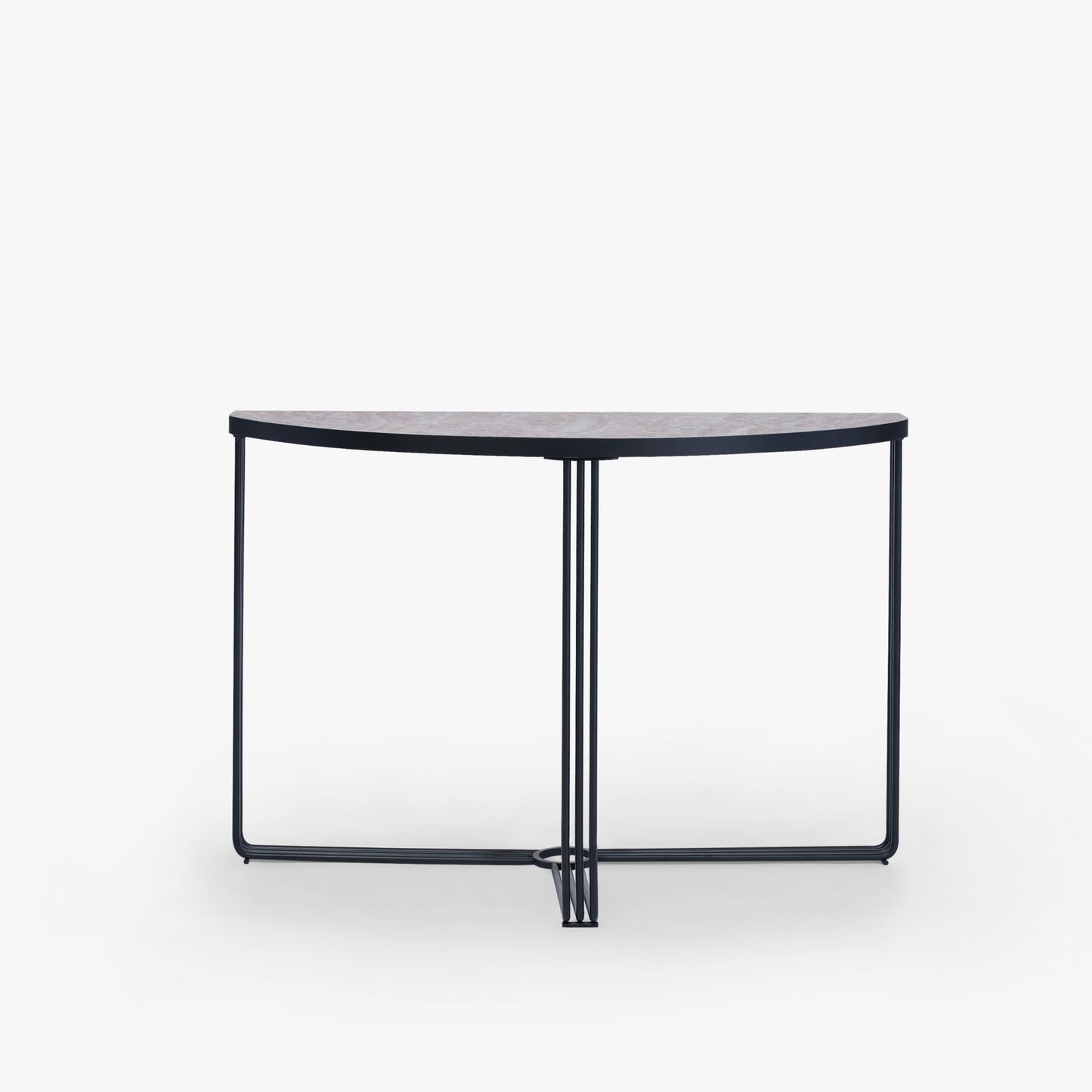 Finn Half Moon Metal Console Table