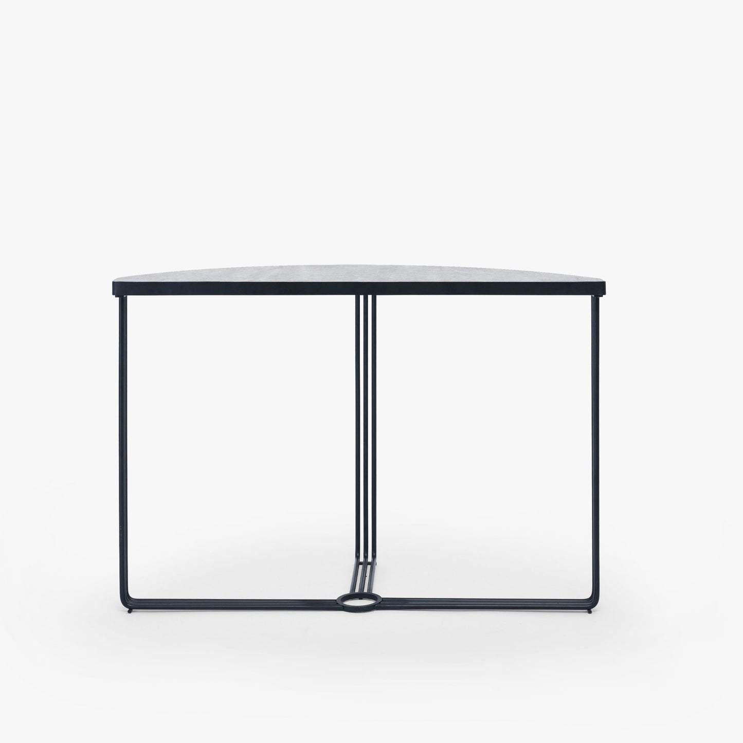 Finn Half Moon Metal Console Table