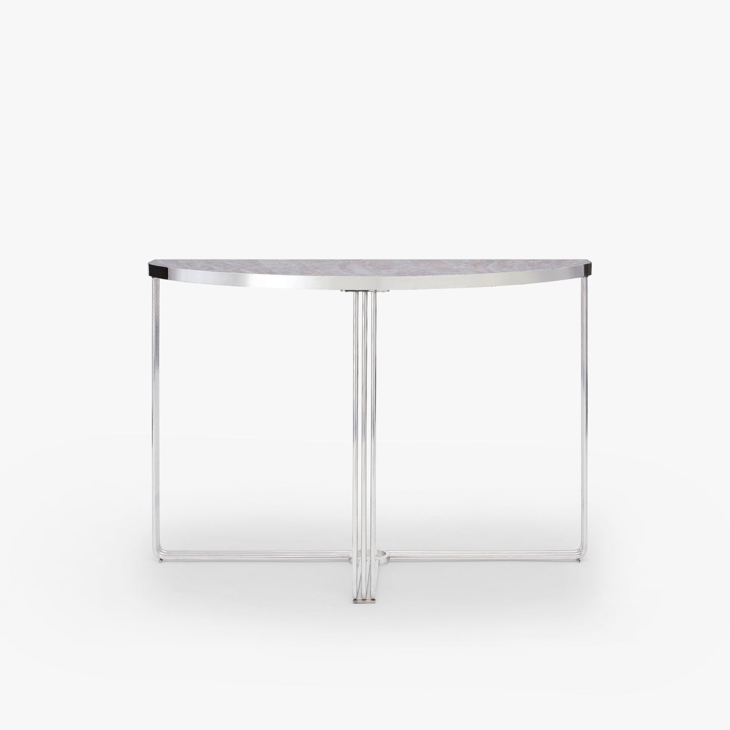 Finn Half Moon Metal Console Table