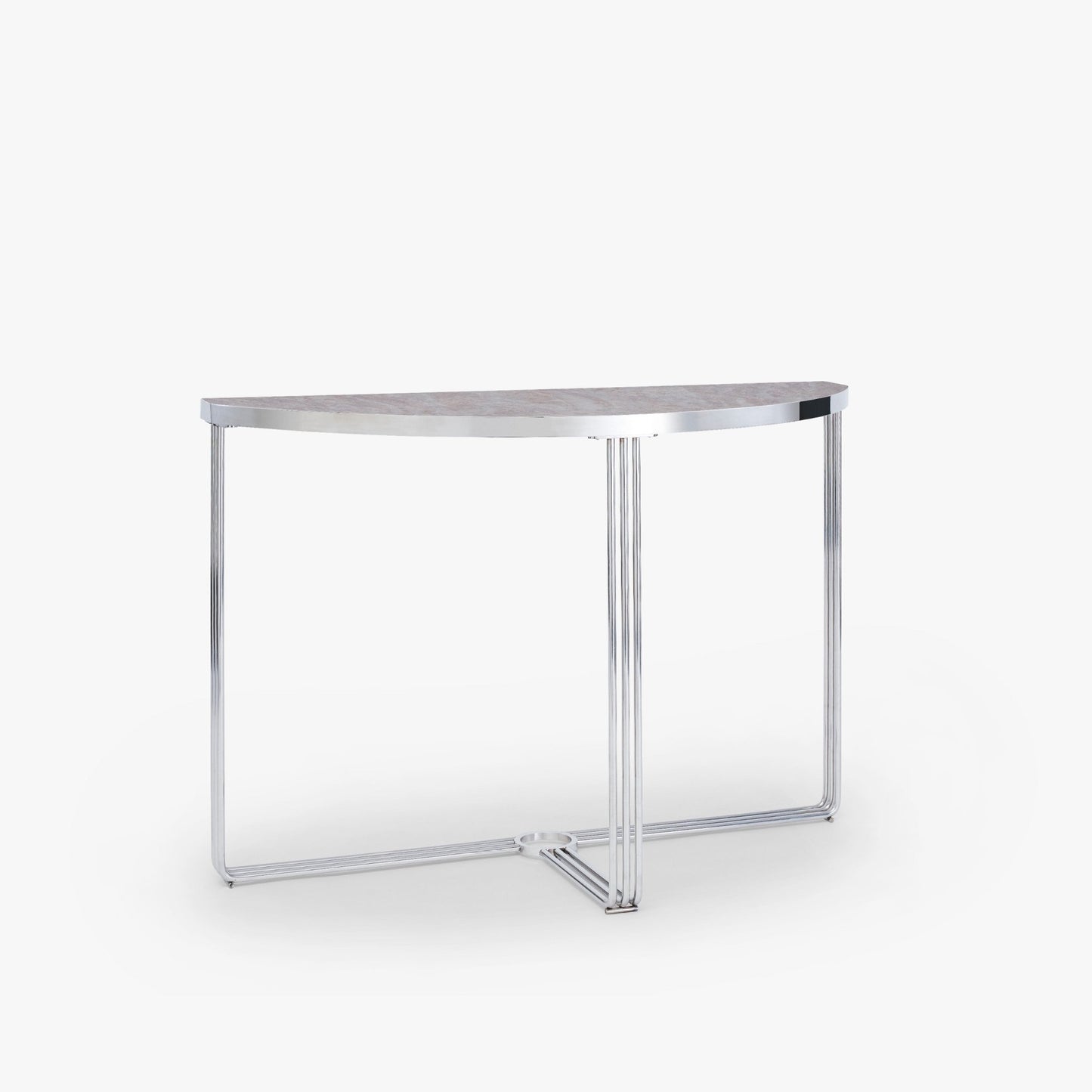 Finn Half Moon Metal Console Table