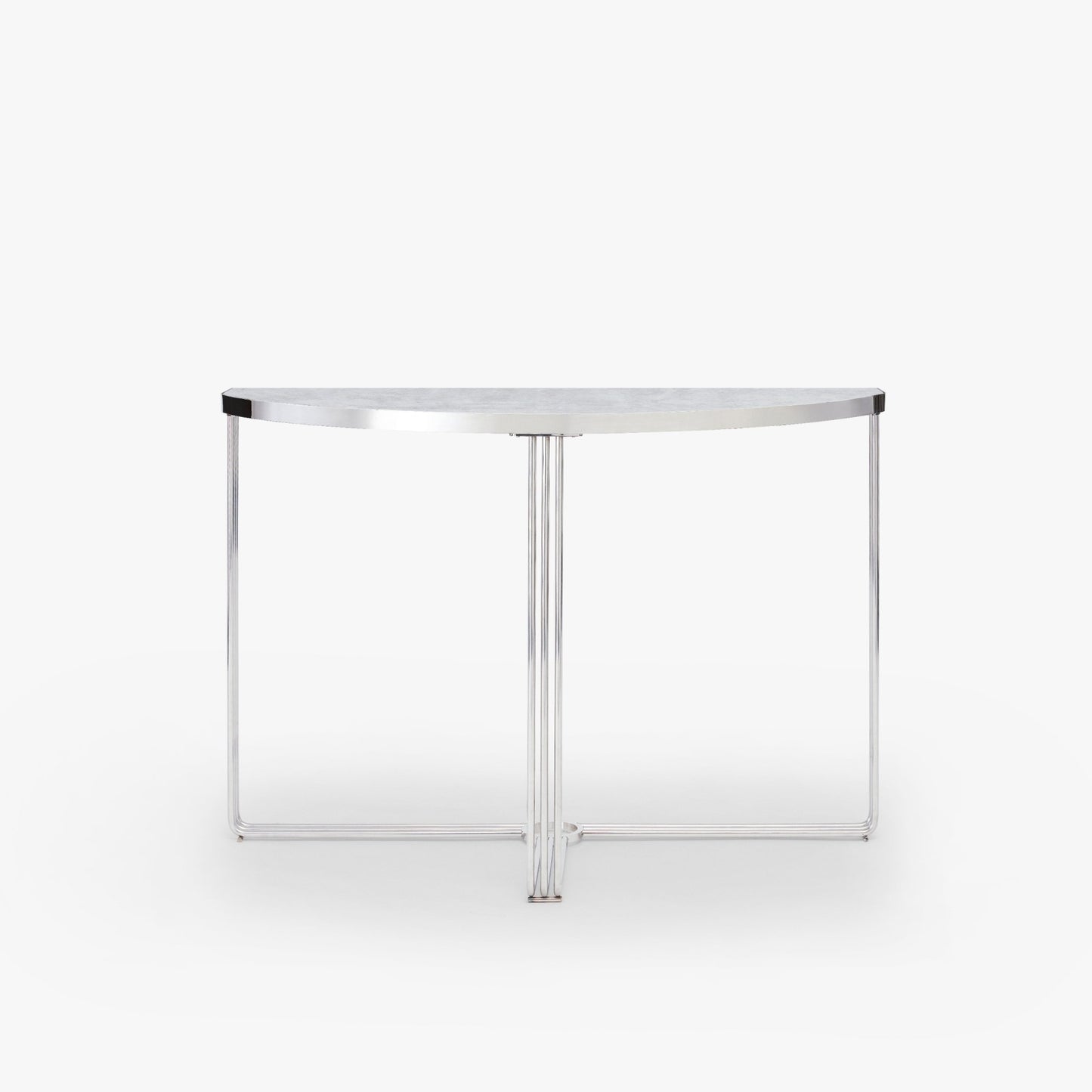 Finn Half Moon Metal Console Table