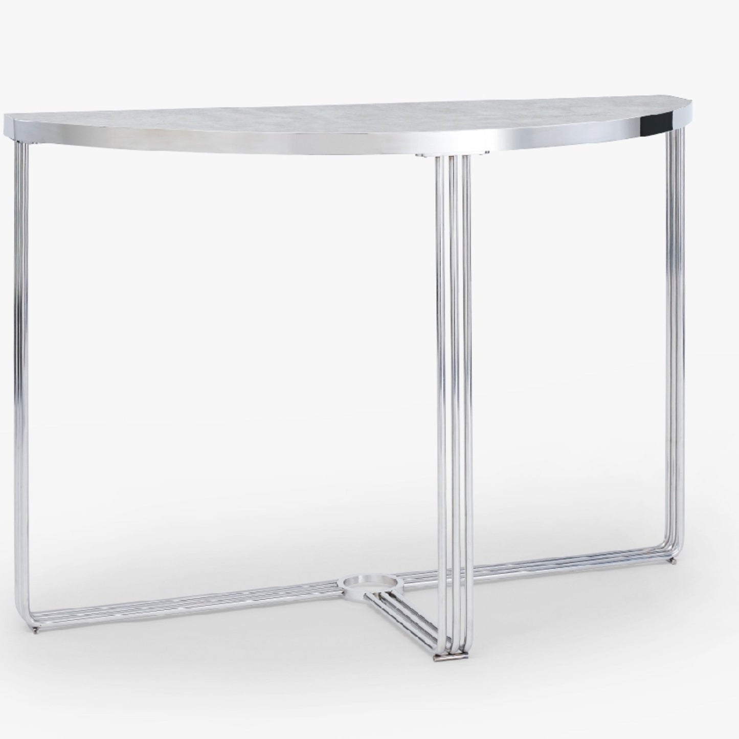 Finn Half Moon Metal Console Table