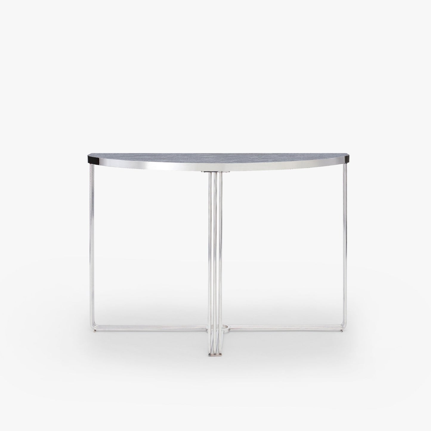 Finn Half Moon Metal Console Table