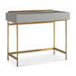 Alberto Dressing Table Grey with Brass Frame