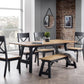 Hockley Rectangular Dining Table - Black & Oak